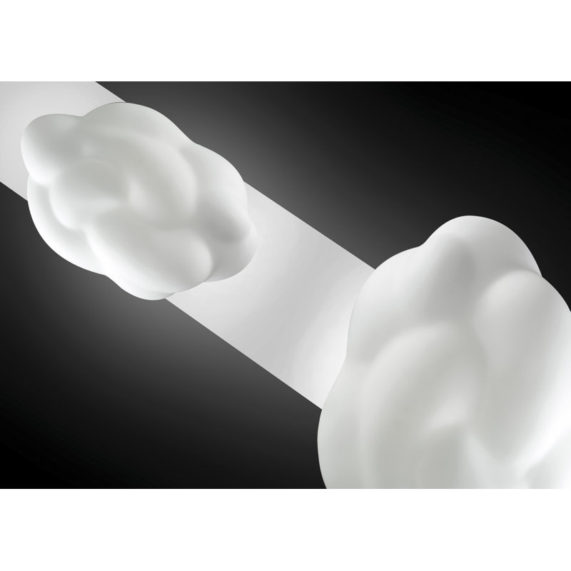 Nuvola Glass Flush Mounted Sconce, 35cm H x 50cm W x 15cm D