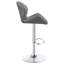 2 tabourets de bar réglables gris - hauteur de fabrication en métal avec entrée moderne et 2 repose-pieds confortables-2128292685