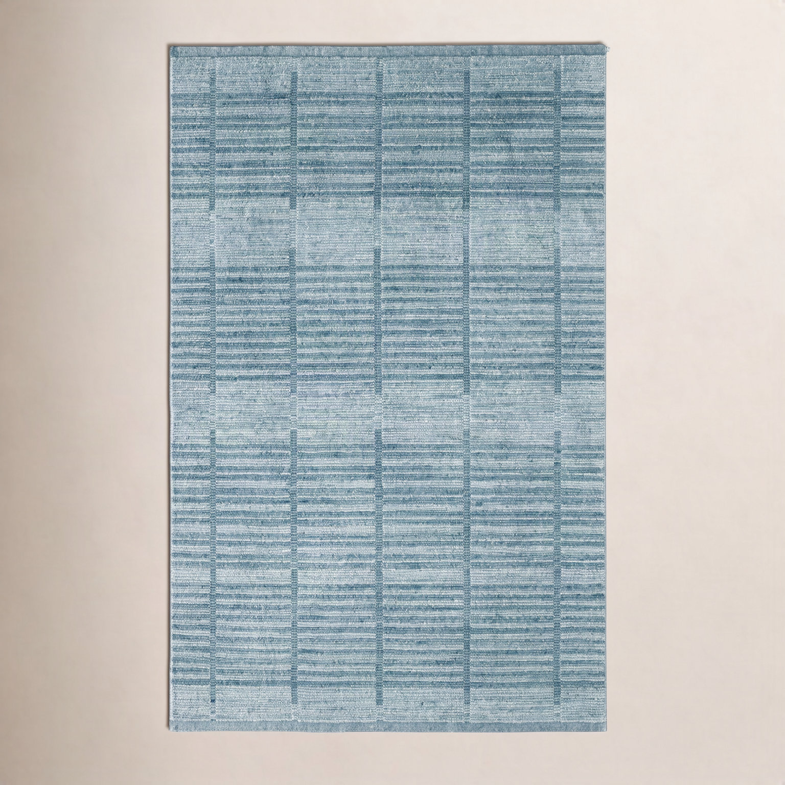 Nona Blue Hand-Woven Geometric Rug, Blue, Rectangle 13' x 18'