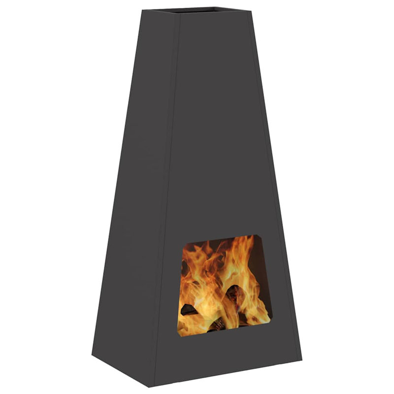 Modern Outdoor Fire Pit, Black