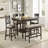 Finish Counter Height Bench 1pc Fabric Upholstered Casual Style Dining Room Furniture