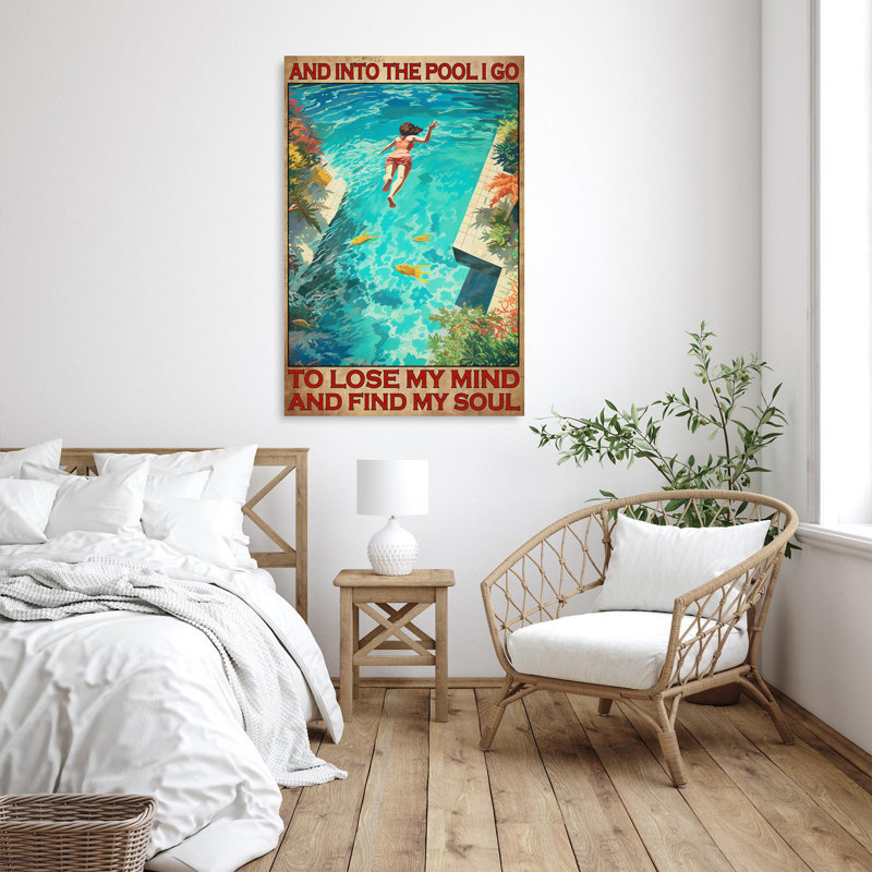 " Swimming And Into The Pool 2 ", 20" H x 16" W x 1.25" D