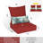 Lucy Outdoor Seat and Back Cushion（Set of 2 Seats, 2 Backs, 2 Pillows)-487218705