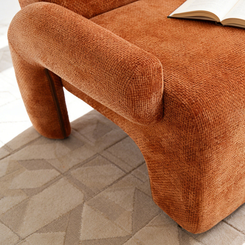 Chaise d'appoint rembourrée 31,5 po (ensemble de 2), Orange
