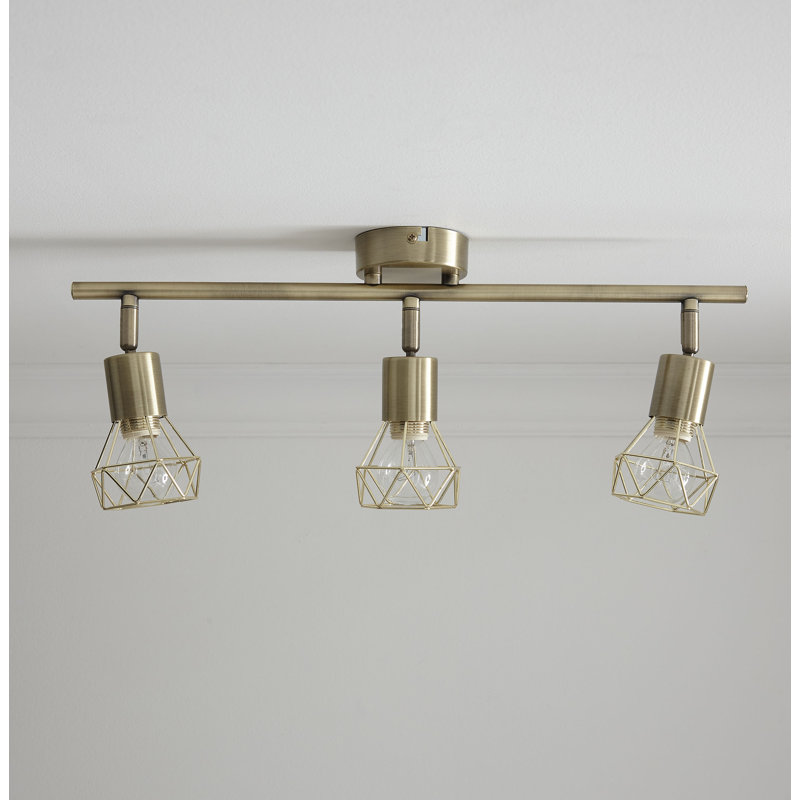 Roulston Semi Flush Mount, Antique Brass