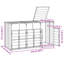 Rangement pour bacs à roulettes vidaXL Anthracite 85 po x 31,9 po x 45,3 po-110584172