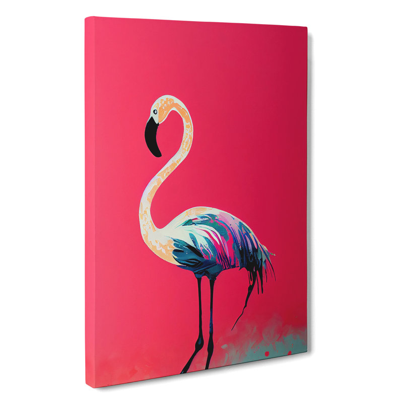 Content Flamingo - Wrapped Canvas