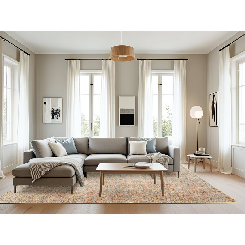 Surface beige contemporaine tapis, Rectangle 8 pi x 10 pi