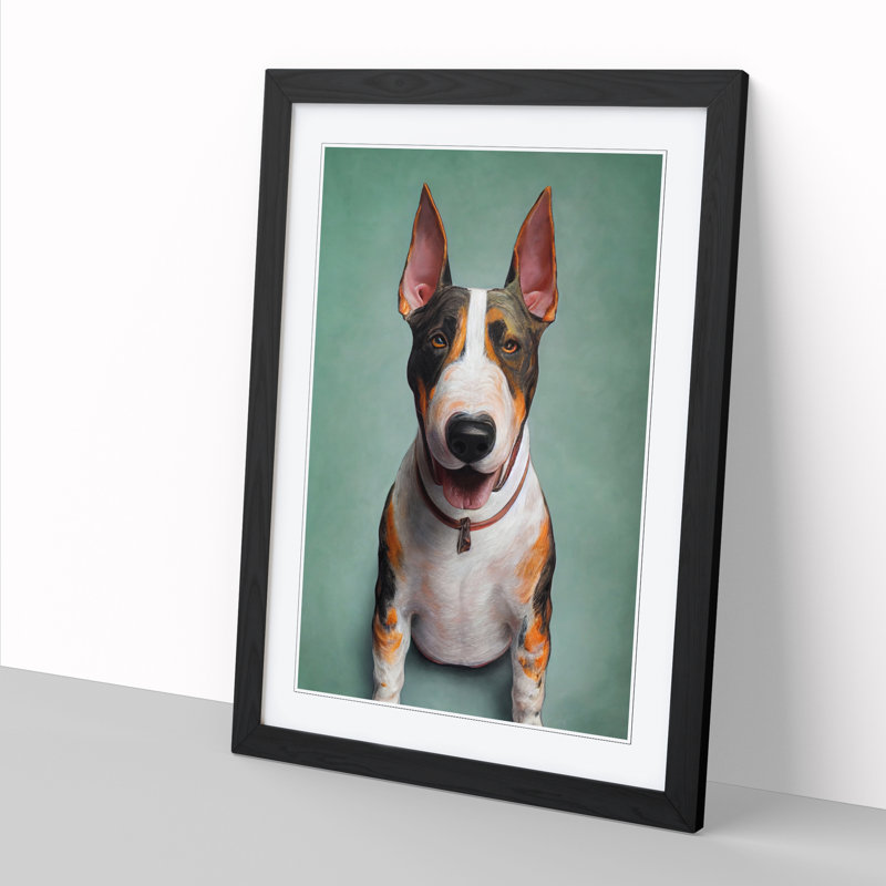English Bull Terrier - Single Picture Frame Print, Black, 64cm H x 46cm W x 2cm D