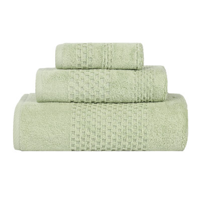Ensemble de serviettes texturées gaufrées en coton gaufré de poids moyen Playa Zero Twist