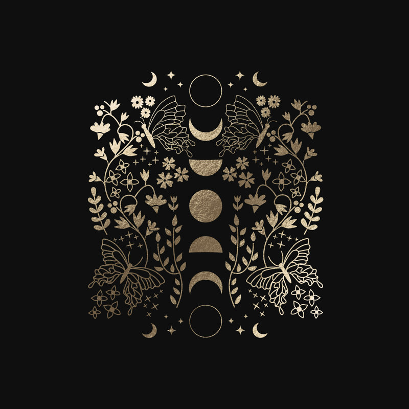 Phases de la lune printanière, H 12 po x l 12 po