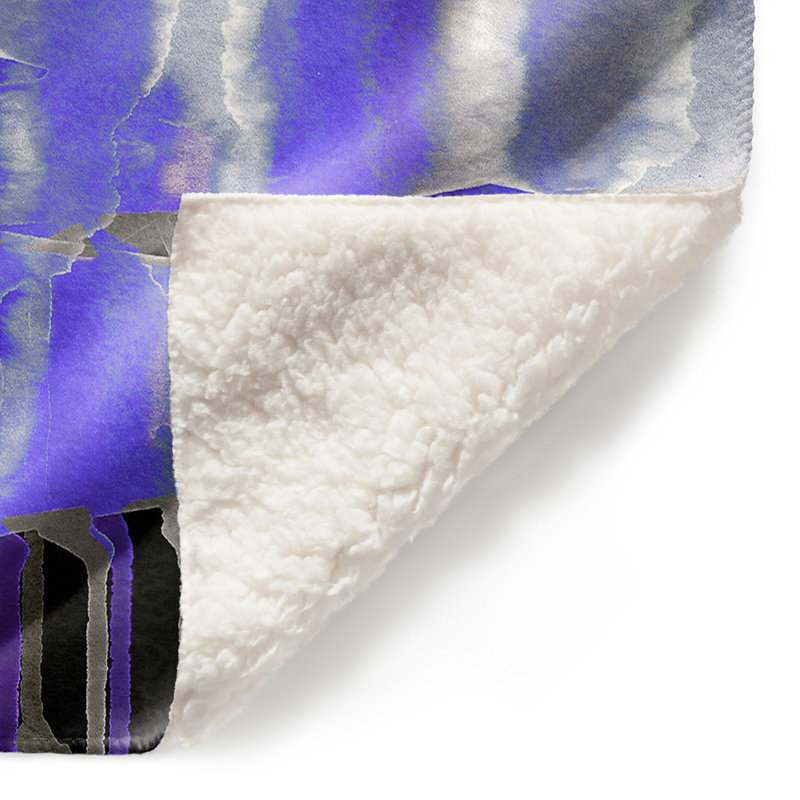 Couverture sherpa douce mauve inversion, l 51 po x L 60 po