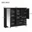 Wall Bathroom Cabinet with Mirror,Cabinet with 3 Adjustable Shelves-604543668