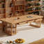 Bureaux rectangulaires en bois massif Burlywood-107443187