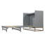 Lit escamotable avec pieds en fer, design moderne-837173261