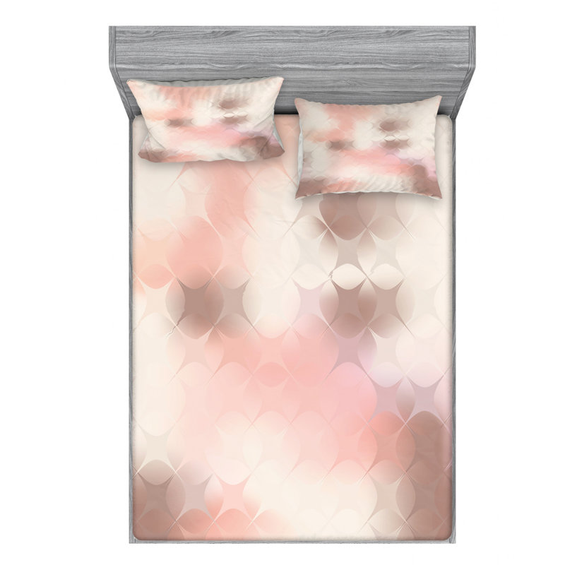 Microfiber Geometric Sheet Set, Full Sheet Set with Fitted Sheet