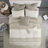 Mila Taupe 100% Cotton 3-Piece King/Cal King Duvet Cover Set with Chenille Tufting-424103254-424103272