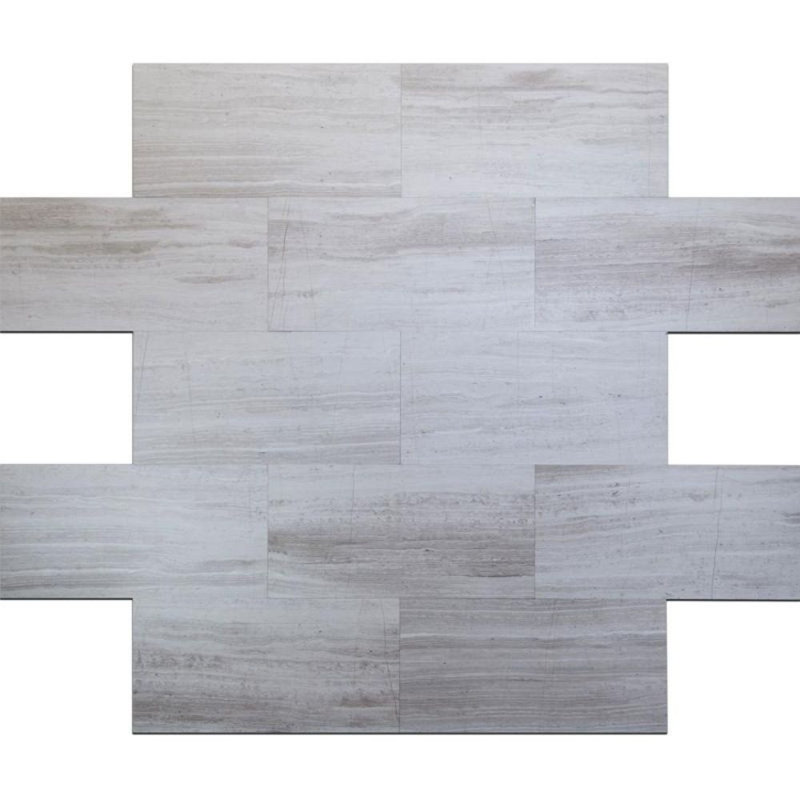 Carrelage mural 12 po x 24 po aspect marbre, Chêne blanc sablé