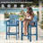 Tall Adirondack Chairs Set Of 2, HDPE Adirondack Bar Stools With Connecting Tray, Bar Height Adirondack Chair Patio Barstool, Ideal All Weather Tall Patio Chair For Balcony, Poolside, Backyard-123244078