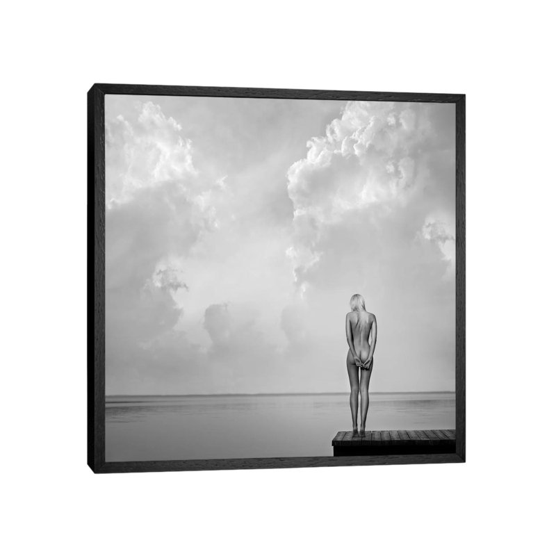 Echospace by Paulius Stefanovicius - Print on Canvas, 93.98cm H x 93.98cm W x 3.81cm D, Black Floater Framed