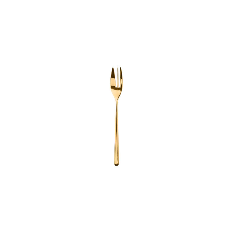 Linea Cake Fork - 12 Pieces - Bronze, Oro
