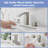 Bathroom Stainless Steel Faucets for Sink 3 Hole  8 inch Widespread Bathroom Sink Faucet Double Lever Handle Faucet Bathroom Vanity Faucet Basin Mixer Tap Faucet with Hose-115827394