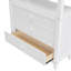 Lit mezzanine simple avec rangement et espace de travail - Bureau fonctionnel en bois massif blanc pour économiser de l'espace-2027106550