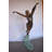 Ballet Dancer Performing on Stage Bronze Statue - Size: 45"L x 27"W x 71"H.