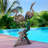 Two Herons on a Log Cast Bronze Garden Statue