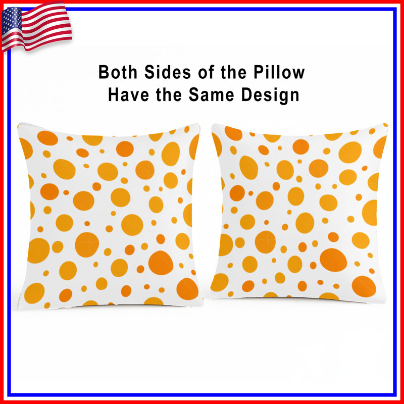 Polka Dots Throw Pillow, Pattern Double Sided Pillows, 20 x 20 inches