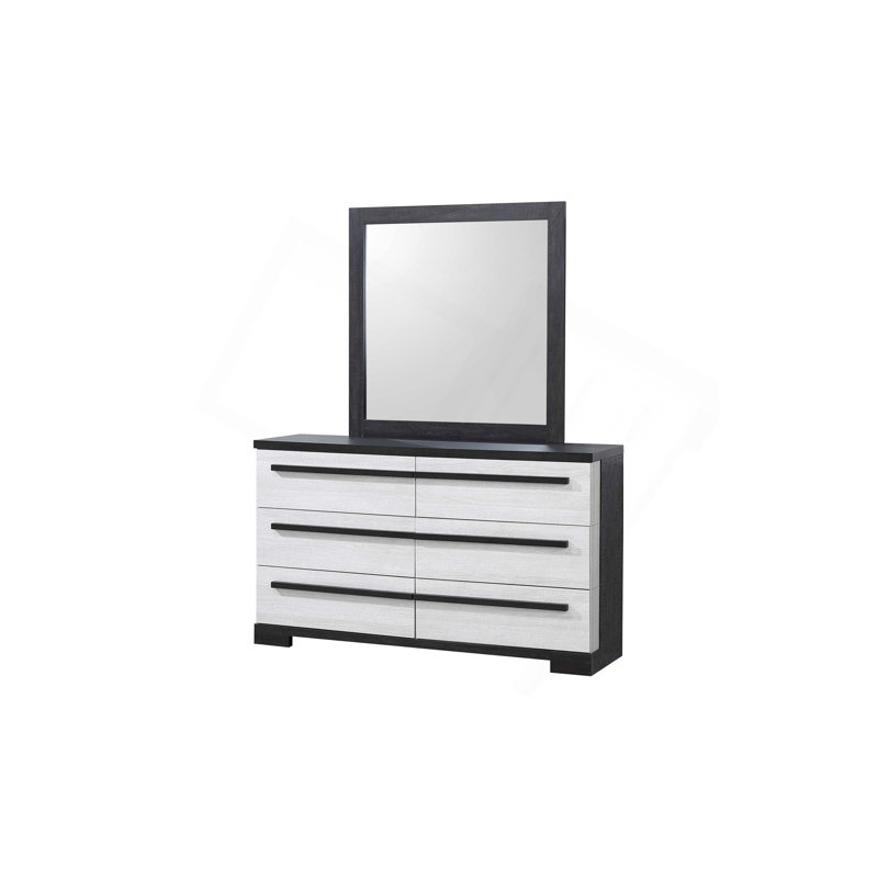 Mobilier de chambre à coucher 1pc, Crème / ébène