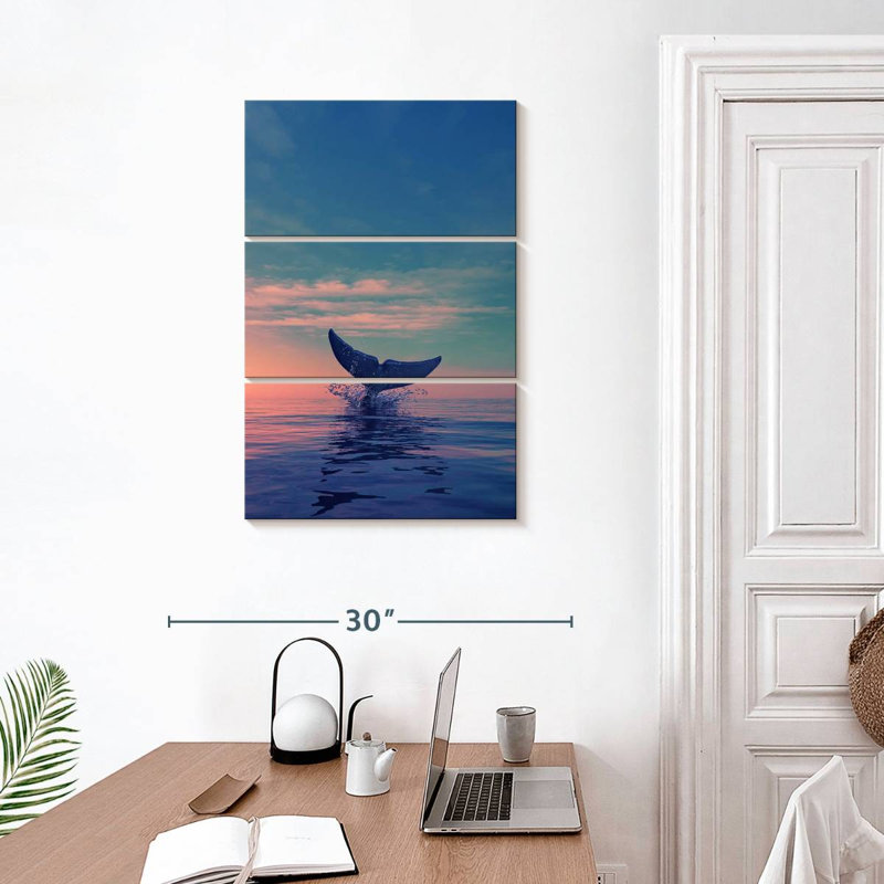 Brampt Whale Tail Diving, 32" H x 20" W