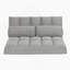 Canapé-lit à 3 volets, matelas pliant avec 2 coussins, rembourrage en mousse haute densité, tissu en polyester-1557140852