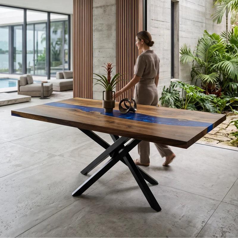 Table de salle à manger Astrea, L 48 po x L 120 po