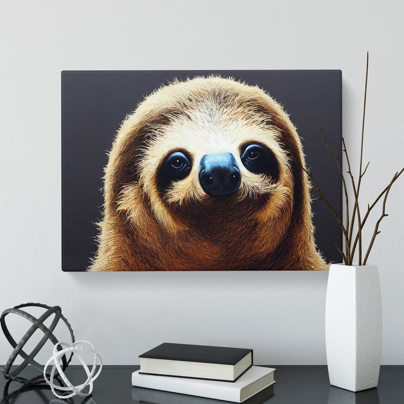Cute Sloth - Wrapped Canvas, 35cm H x 50cm W x 3cm D