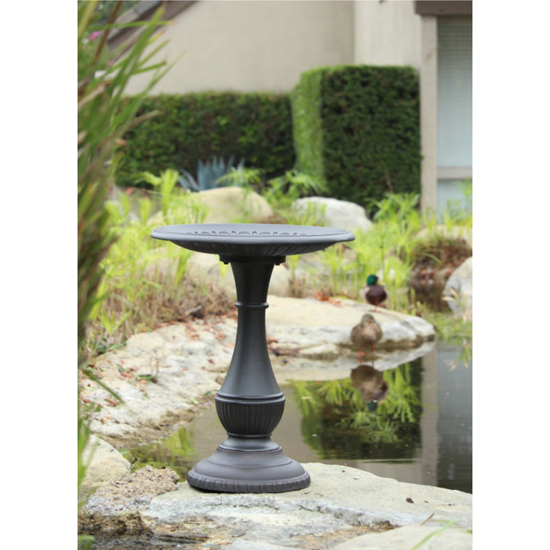 Olton Metal Birdbath, Copper Rust