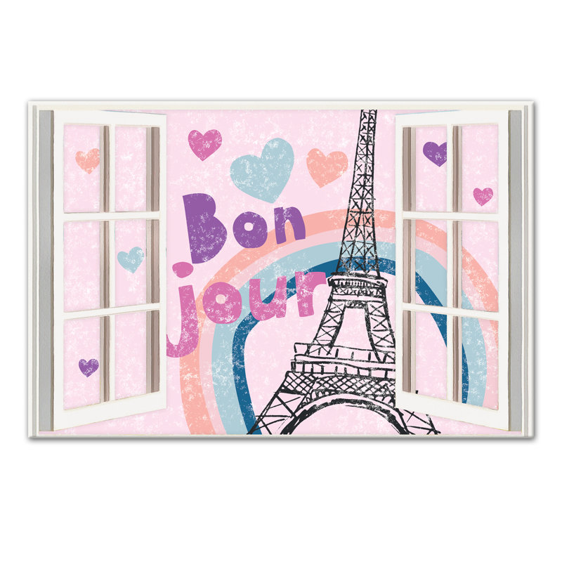 Art sur toile Bonjour, H 20 po x l 30 po x P 1,25 po