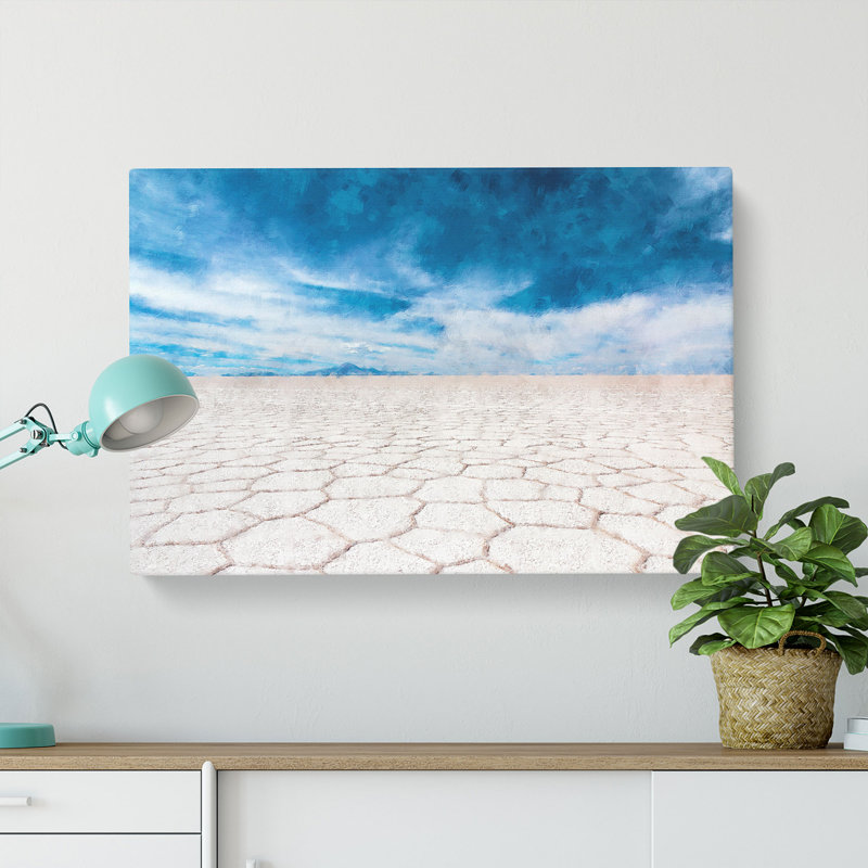 Salar De Uyuni Salt Flat In Bolivia Painting - Wrapped Canvas, 45cm H x 76cm W x 4cm D
