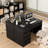 Computer Desk With 5 Drawers, Rectangular Desk With Storage For Home And Office (black)-2057547190