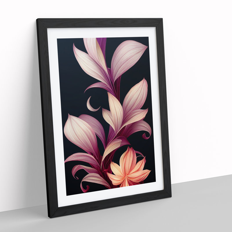 Breathtaking Flowers - Single Picture Frame Print, Black, 64cm H x 46cm W x 2cm D