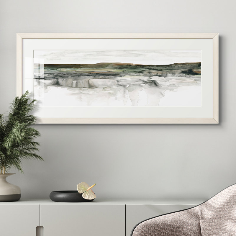 Peinture sur papier encadrée