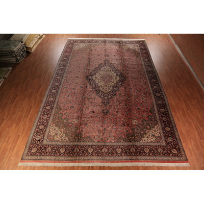 Tapis traditionnel rose 100% soie 13 x 20