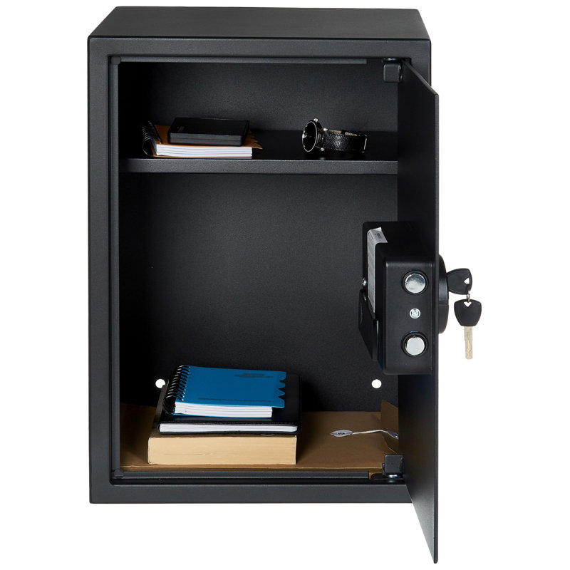 Black Steel Electronic Keypad Lock Safe, 1.8 Cubic Feet