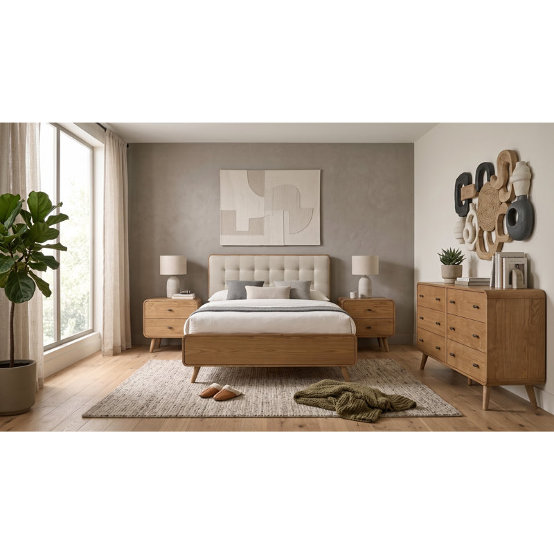 Rowan Light Ash Queen 4-piece Bedroom Set
