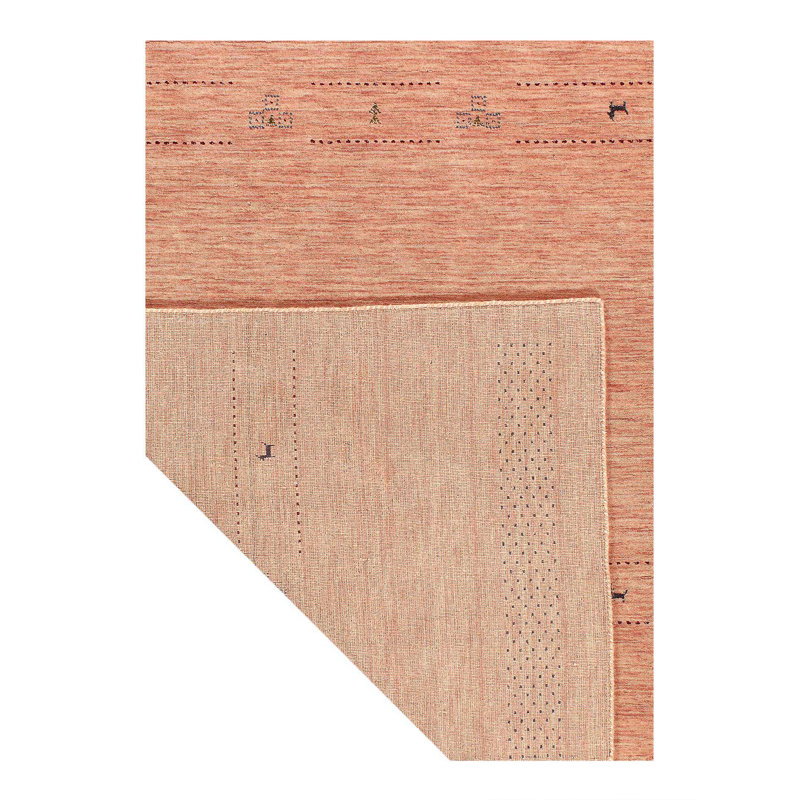 Geometric Area Rug in Rose