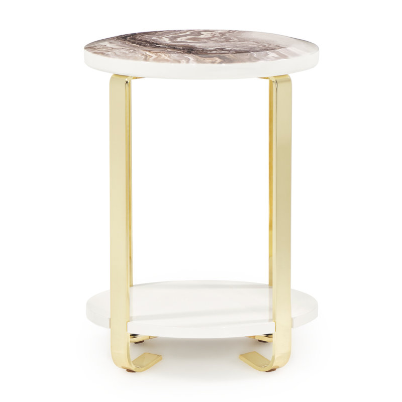Ariana 16" Wide Round End Table, 22" H x 16" W x 16" D