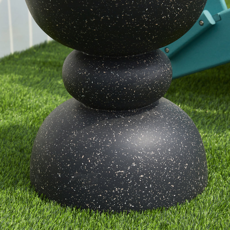 17.5"H Multi-Functional MGO Faux Terrazzo Garden Stool