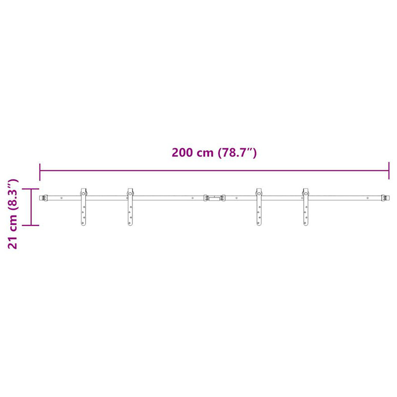 Barn Door Hardware Kit, 200