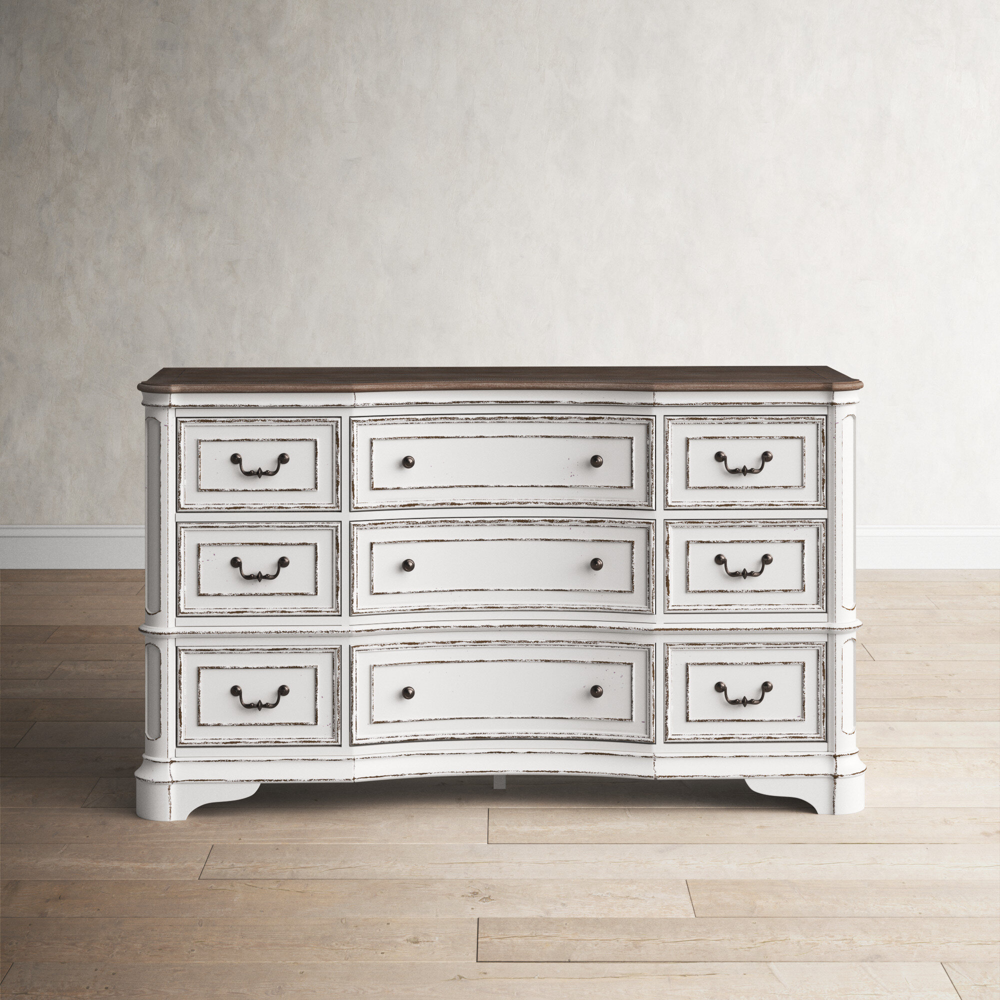 Dawson Grey Wash 8-Drawer Dresser