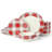 Martha Stewart 12 Piece Plaid Decorated Round Stoneware Dinnerware Set in Red and White